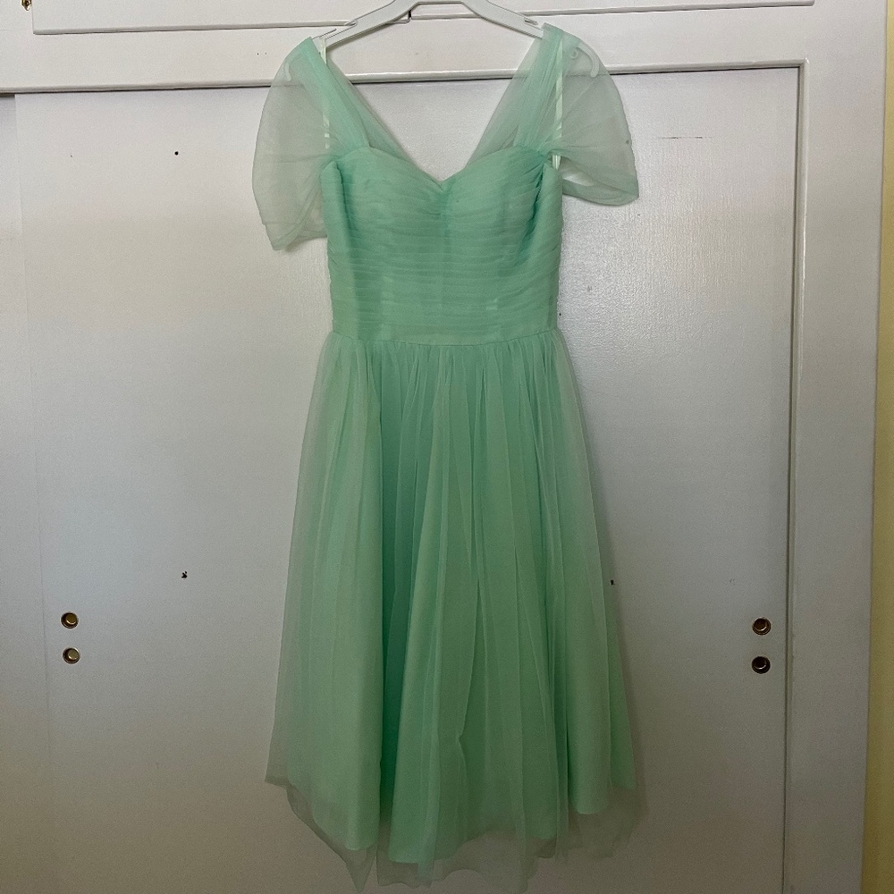 Unique Vintage Mint Green Midi Dress